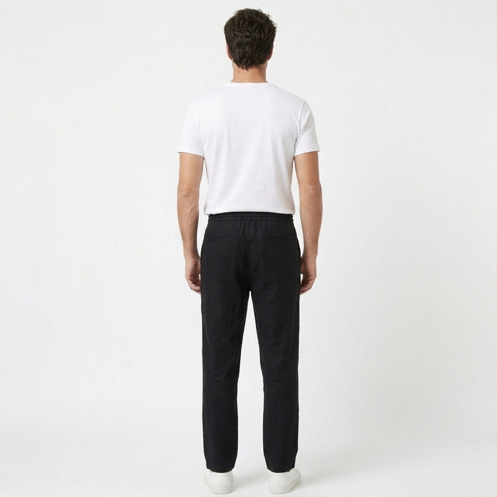 Pantalon homme lin été pantalon casual respirant tenue quotidienne