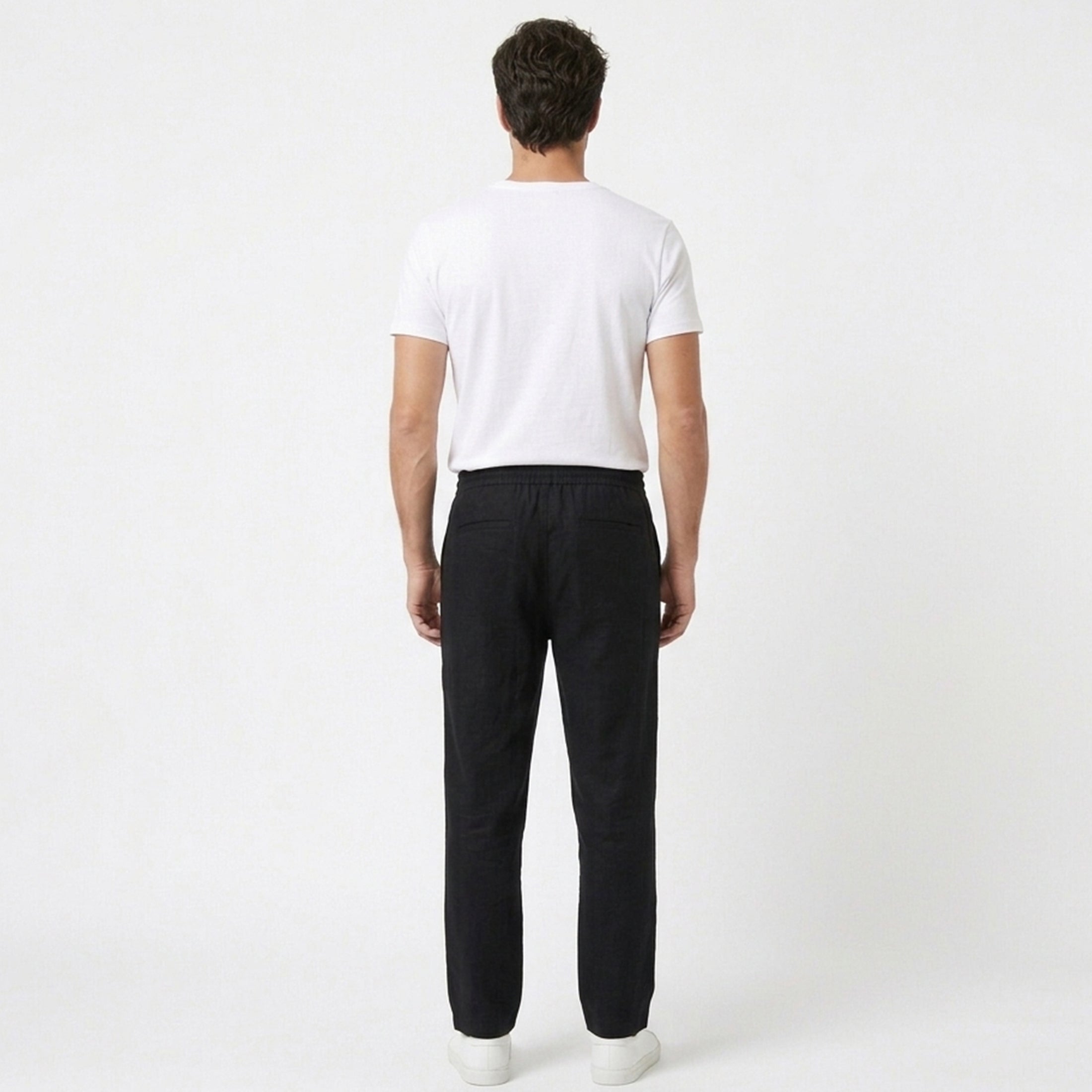 Pantalon homme lin été pantalon casual respirant tenue quotidienne
