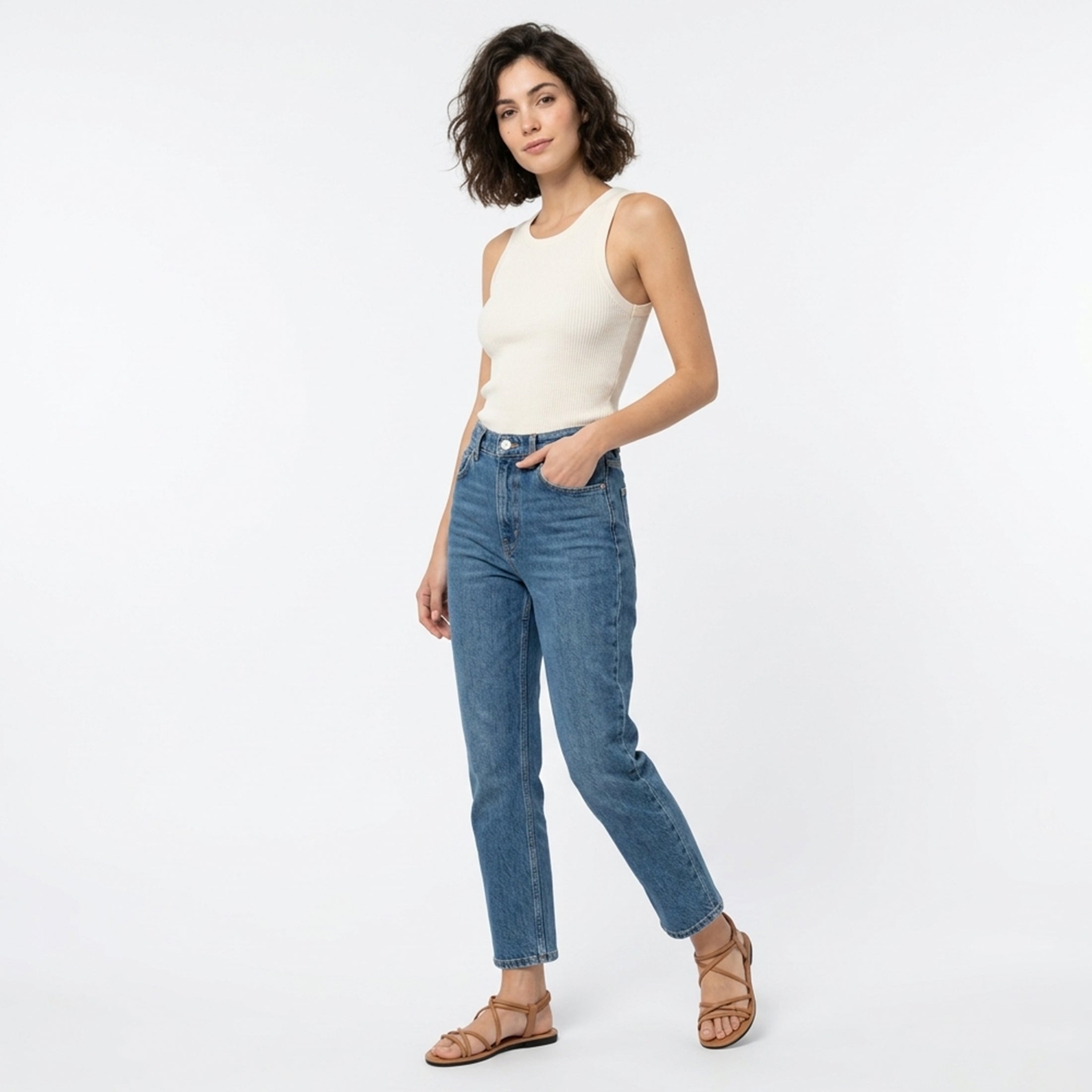Sandales plates femme cuir printemps ouvertes bout ouvert plage