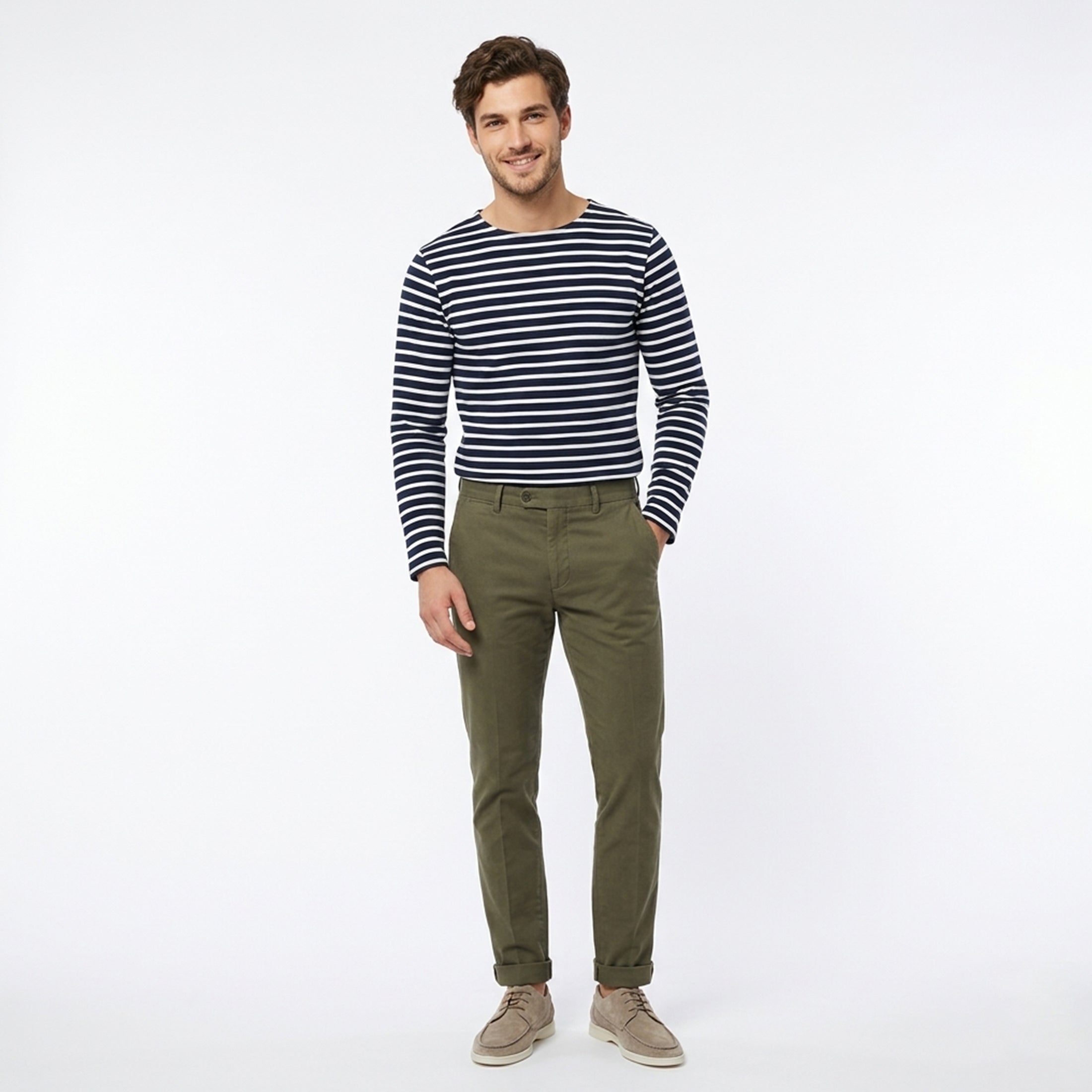 Chaussures homme slip-on cuir semelle légère été confort