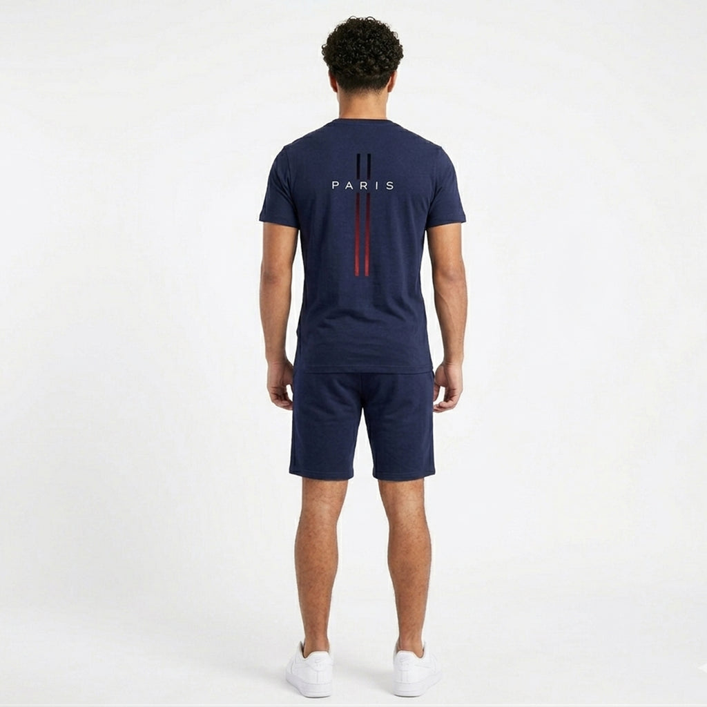 Ensemble homme été coton tenue deux pièces casual respirant