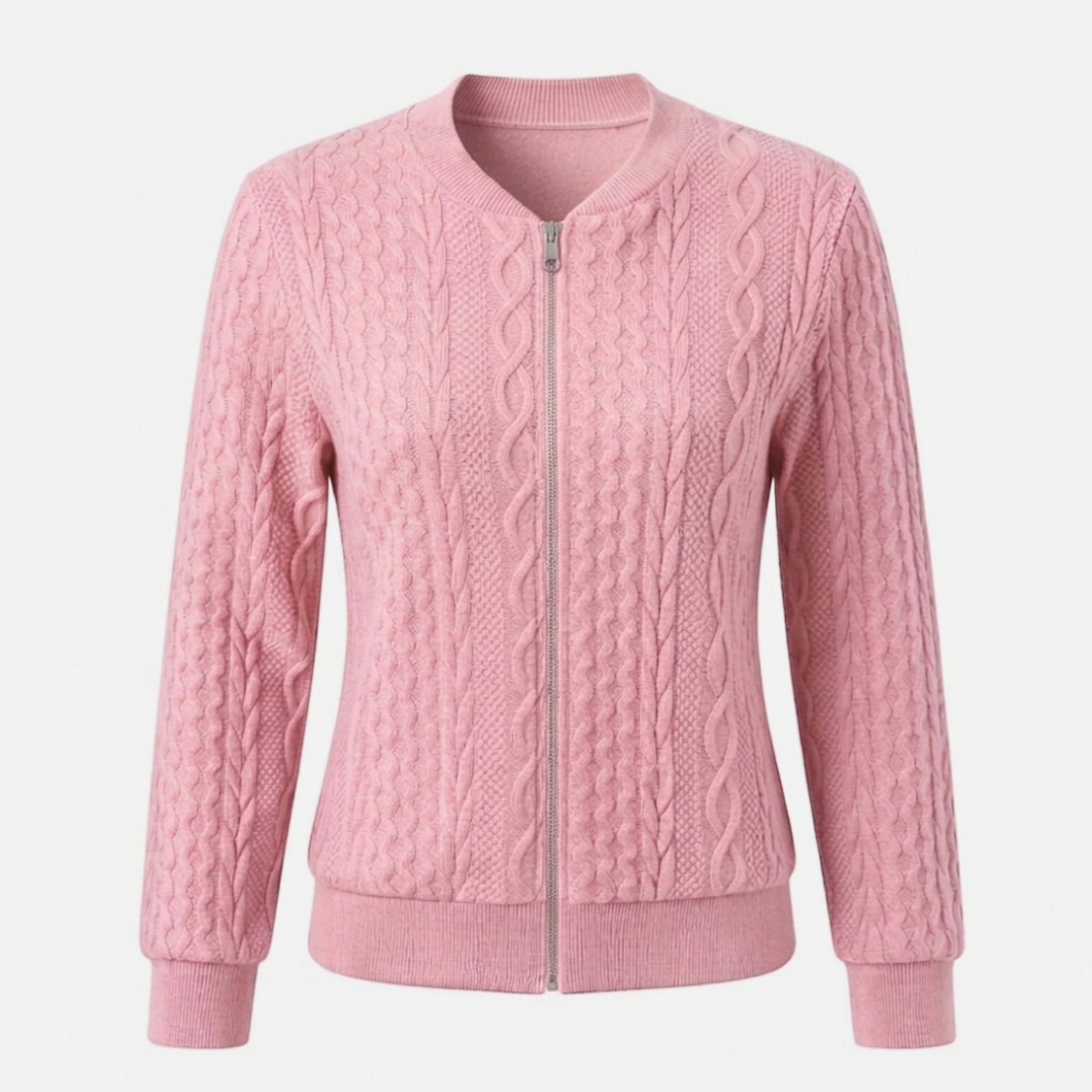 Veste femme coton mi-saison printemps automne style sweat zippé