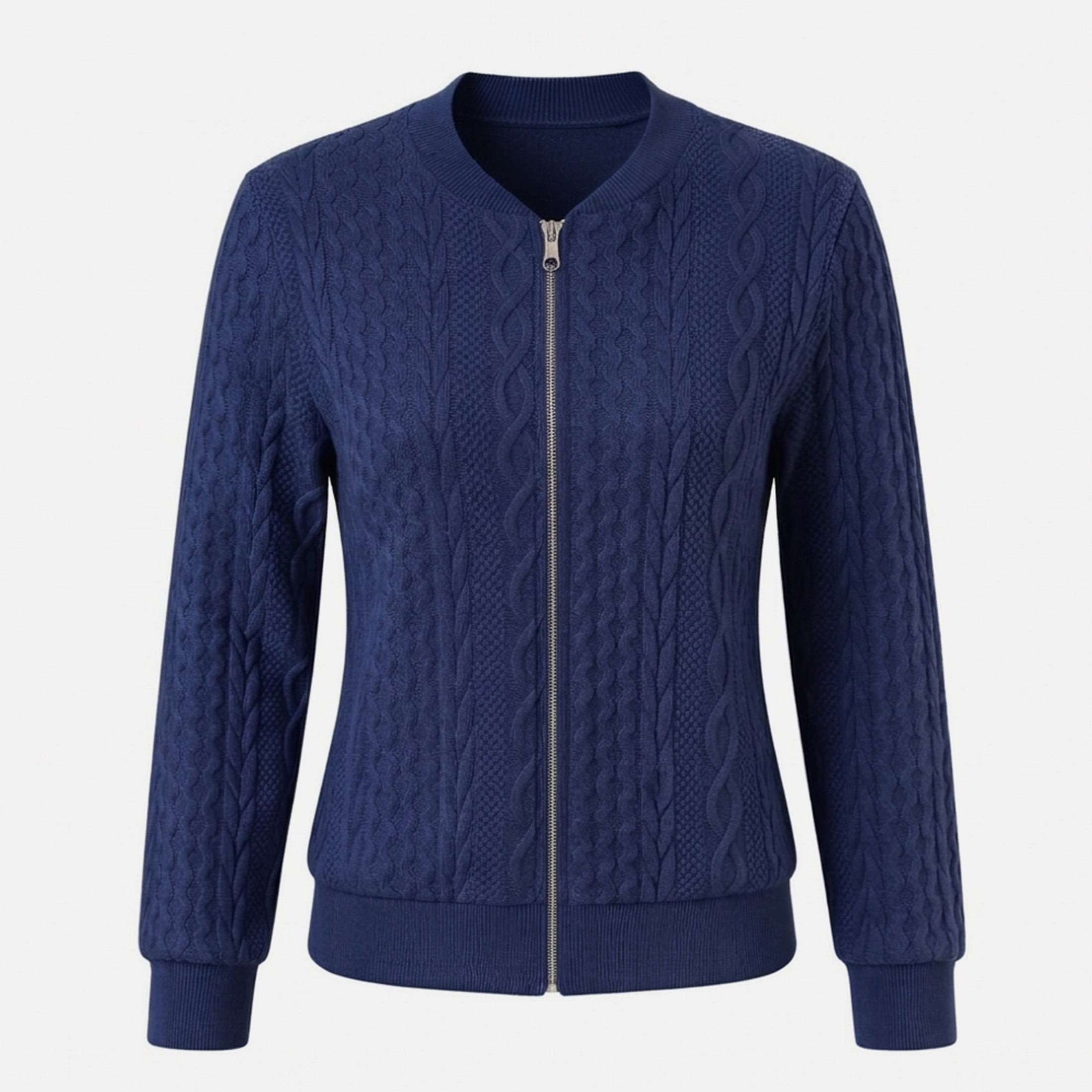Veste femme coton mi-saison printemps automne style sweat zippé