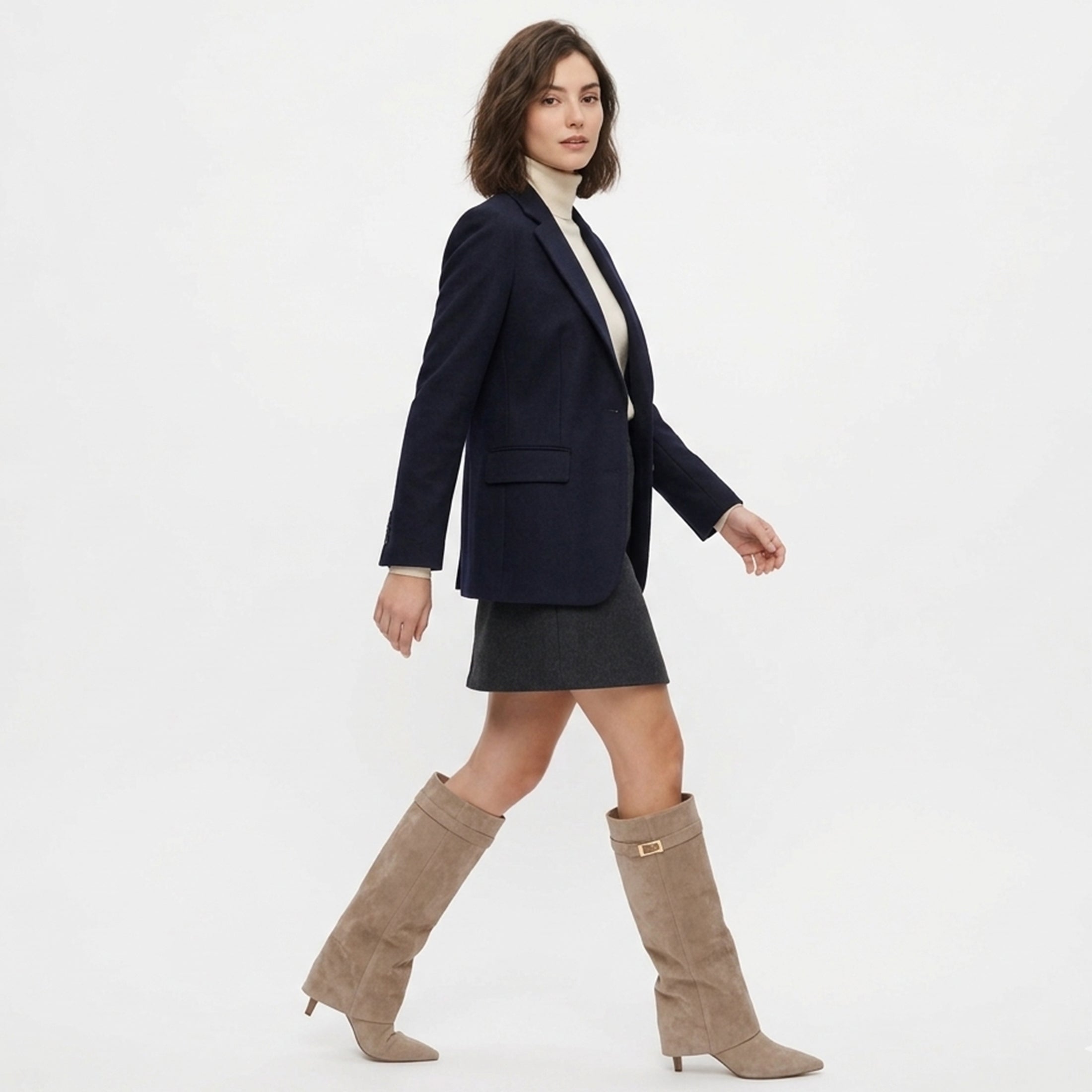 Bottes hautes femme cuir printemps élégantes