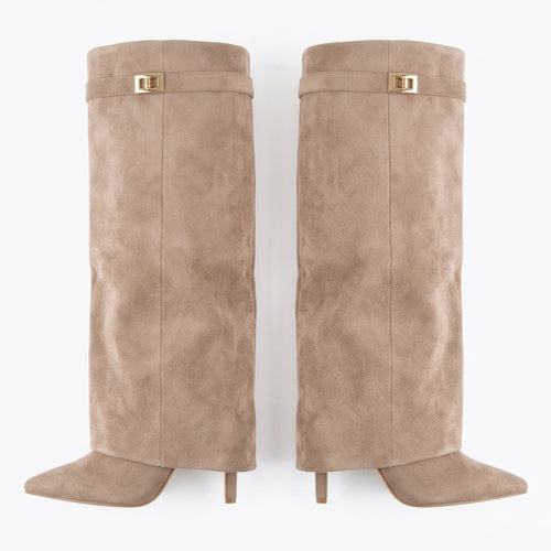 Bottes hautes femme cuir printemps élégantes