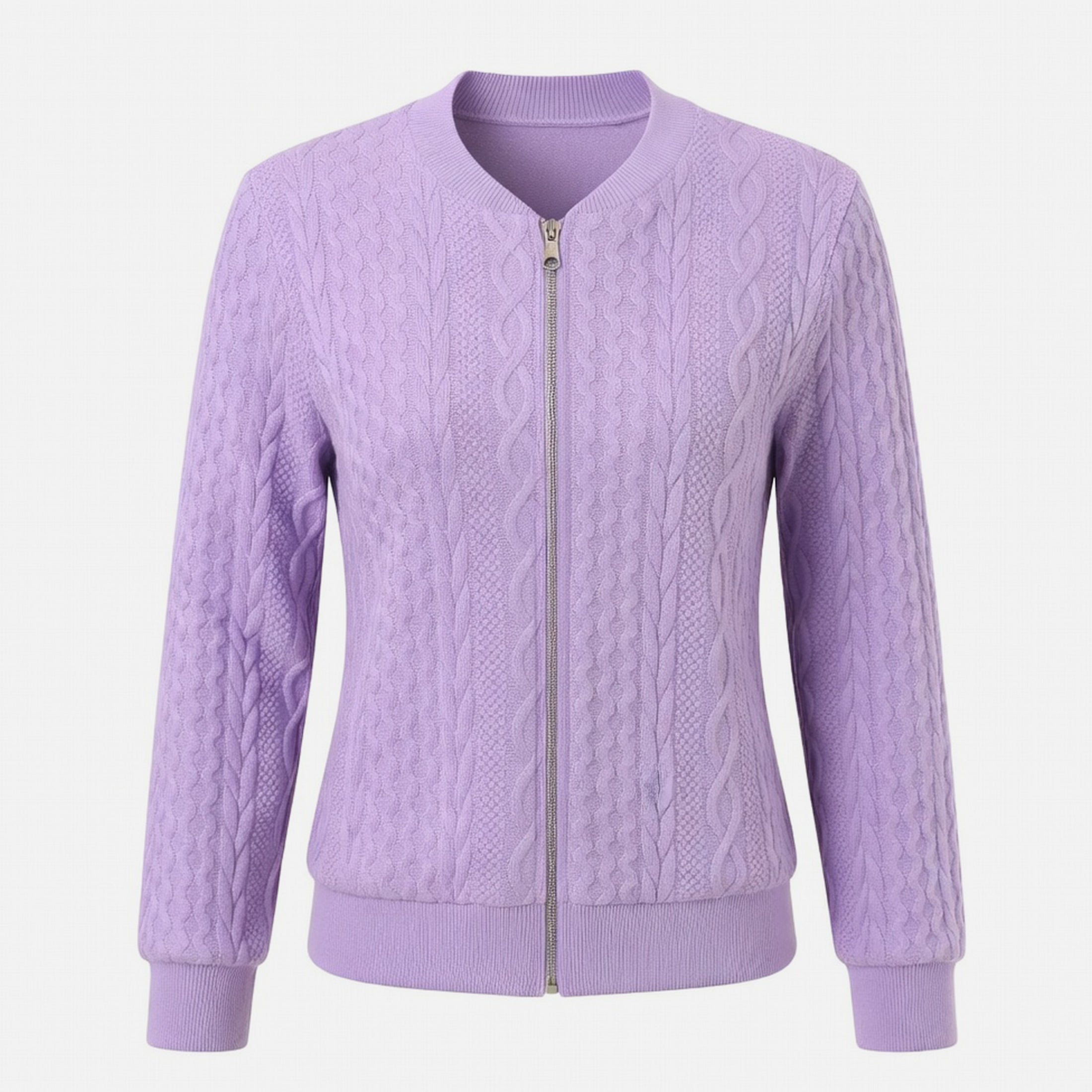Veste femme coton mi-saison printemps automne style sweat zippé