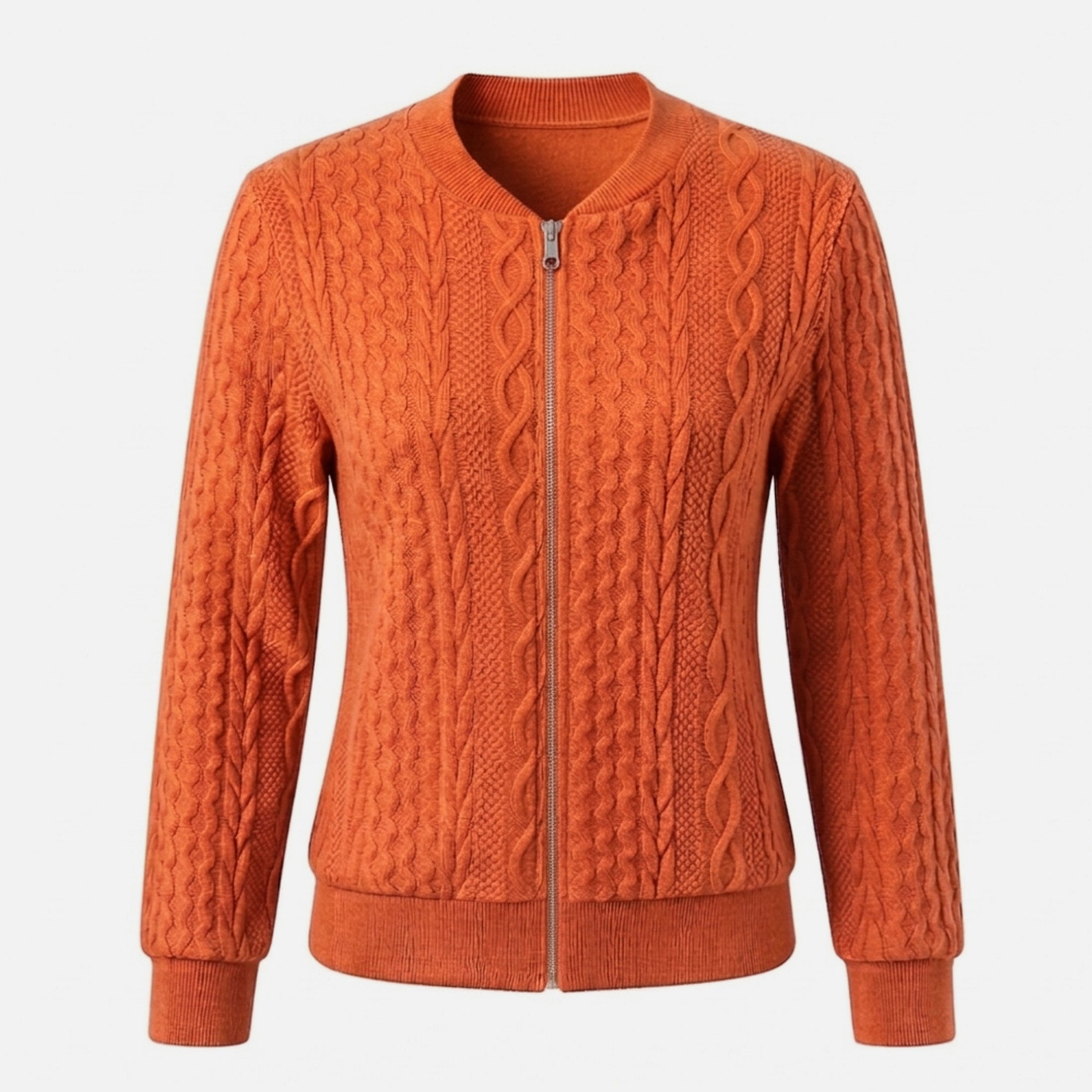 Veste femme coton mi-saison printemps automne style sweat zippé