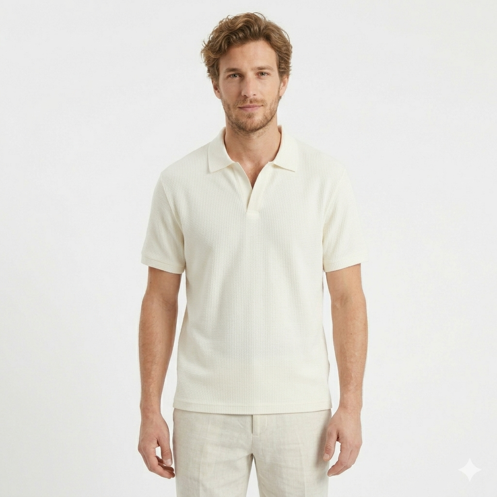 Polo homme coton respirant été col classique coupe ajustée