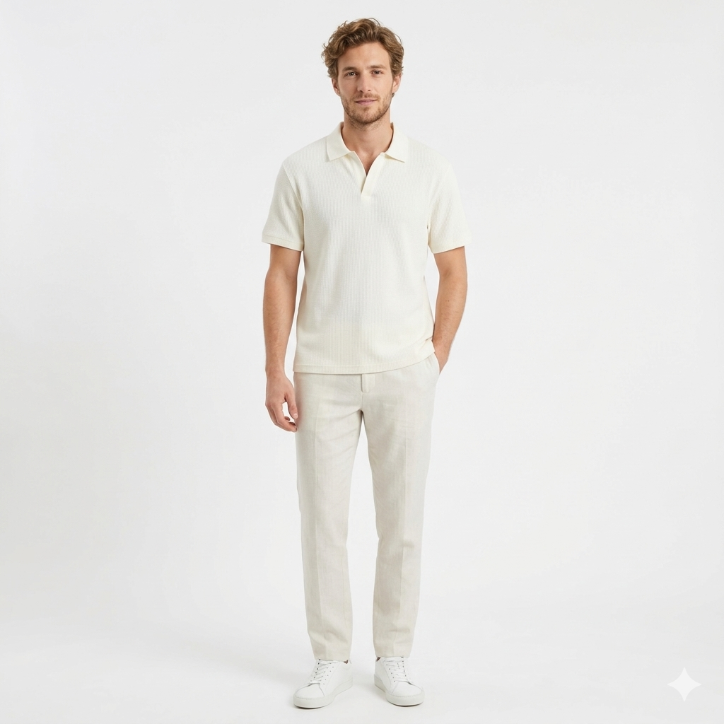 Polo homme coton respirant été col classique coupe ajustée