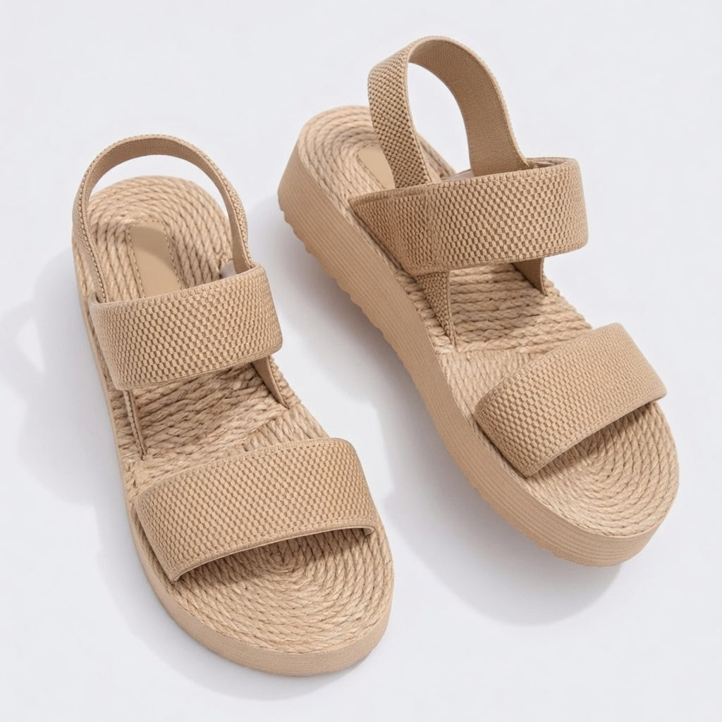 Sandales femme compensées cuir été